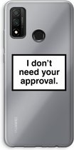 Case Company® - Huawei P Smart (2020) hoesje - Don't need approval - Soft Cover Telefoonhoesje - Bescherming aan alle Kanten en Schermrand