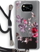 Case Company® - Poco X3 Pro hoesje met Koord - Mooie bloemen - Telefoonhoesje met Zwart Koord - Bescherming aan alle Kanten en Over de Schermrand