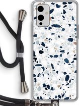 Case Company® - OnePlus 9 hoesje met Koord - Terrazzo N°1 - Telefoonhoesje met Zwart Koord - Bescherming aan alle Kanten en Over de Schermrand