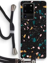 Case Company® - Samsung Galaxy S20 Ultra hoesje met Koord - Terrazzo N°10 - Telefoonhoesje met Zwart Koord - Bescherming aan alle Kanten en Over de Schermrand