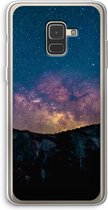 Case Company® - Samsung Galaxy A8 (2018) hoesje - Travel to space - Soft Cover Telefoonhoesje - Bescherming aan alle Kanten en Schermrand