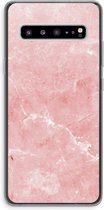Case Company® - Samsung Galaxy S10 5G hoesje - Roze marmer - Soft Cover Telefoonhoesje - Bescherming aan alle Kanten en Schermrand