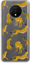 Case Company® - OnePlus 7T hoesje - Luipaard - Soft Cover Telefoonhoesje - Bescherming aan alle Kanten en Schermrand