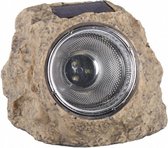 steenlamp Ranex solar led 11,4 cm synthetisch beige