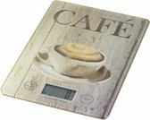 keukenweegschaal CafÃ© 14 x 19,5 cm glas bruin