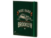 notitieboek Ride Hard 21 x 15 cm karton/papier groen