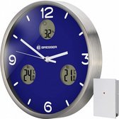 wandklok MyTime io NX 30 cm aluminium donkerblauw