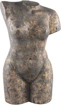 PTMD Sculpy Torso Vrouw Beeld - 41 x 23 x 81 cm - Cement - Goud