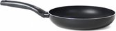 koekenpan 22 cm anti-aanbak staal zwart