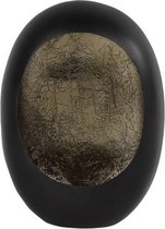 waxinelichthouder Eggy 21 x 29 cm staal zwart/brons