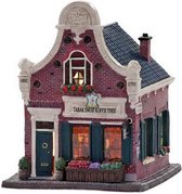 kersthuisje kruidenier Workum 15 x 15 x 19 cm bruin