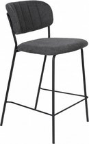 barkruk Jolien 48 x 89 cm staal/polyester/nylon donkergrijs