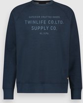 Twinlife Trui Sweat Crew Raglan Print Tw13303 Dress Blues 565 Mannen Maat - L