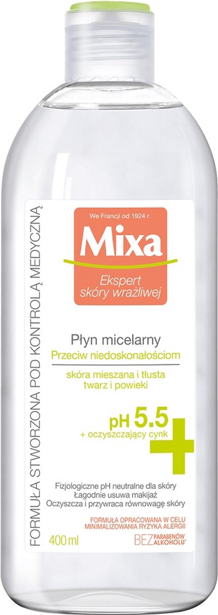 Mixa – Expert Scores Sensitive Micellar Liquid To Score Both Mixed And Oily 400Ml