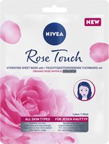 Masque hydratant intensif Rose Touch à l'eau de rose biologique et à l'acide hyaluronique
