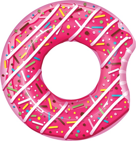 Foto: Bestway zwemring donut roze bruin