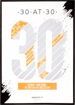 krasposter Uitdaging 30 papier 50 x 70 cm wit/geel