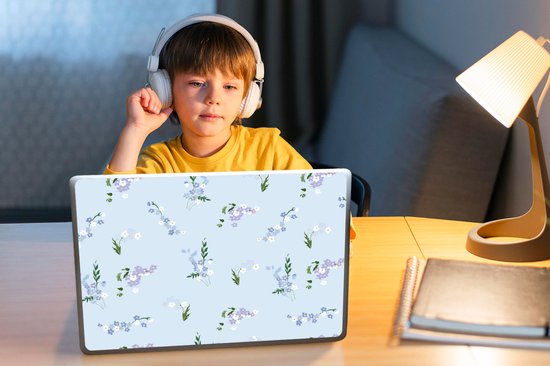 Sticker ordinateur portable - 14 pouces - Motif - Fleurs - Embellissement