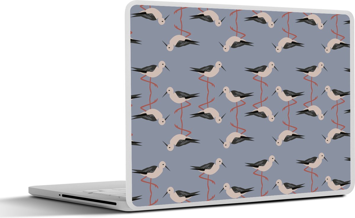 Laptop sticker - 11.6 inch - Vogel - Ooievaar - Patroon - 30x21cm - Laptopstickers - Laptop skin - Cover