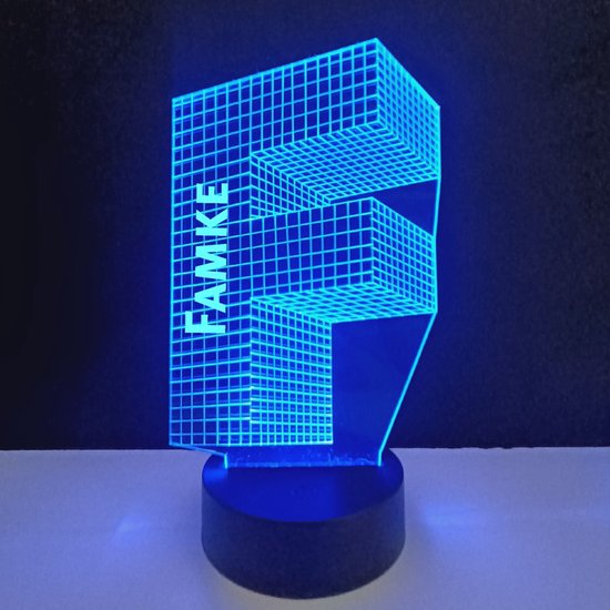 3D LED Lamp - Letter Met Naam - Famke