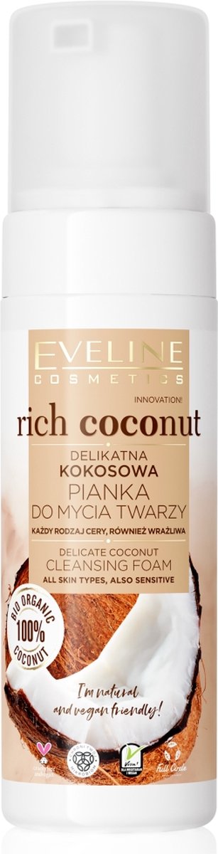 Eveline Cosmetics Rich Coconut Delicate Cleansing Foam 150ml.