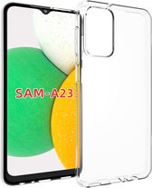 Samsung Galaxy A23 Hoesje - MobyDefend Transparante TPU Gelcase - Volledig Doorzichtig - GSM Hoesje - Telefoonhoesje Geschikt Voor Samsung Galaxy A23