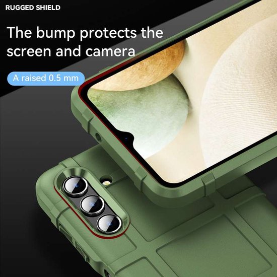 Coque Samsung Galaxy A13 (4G) - Coque en Gel TPU Rugged Shield - Verte - Coque pour Téléphone Portable - Coque pour Téléphone Ce produit est compatible avec : Samsung Galaxy A13 (4G)