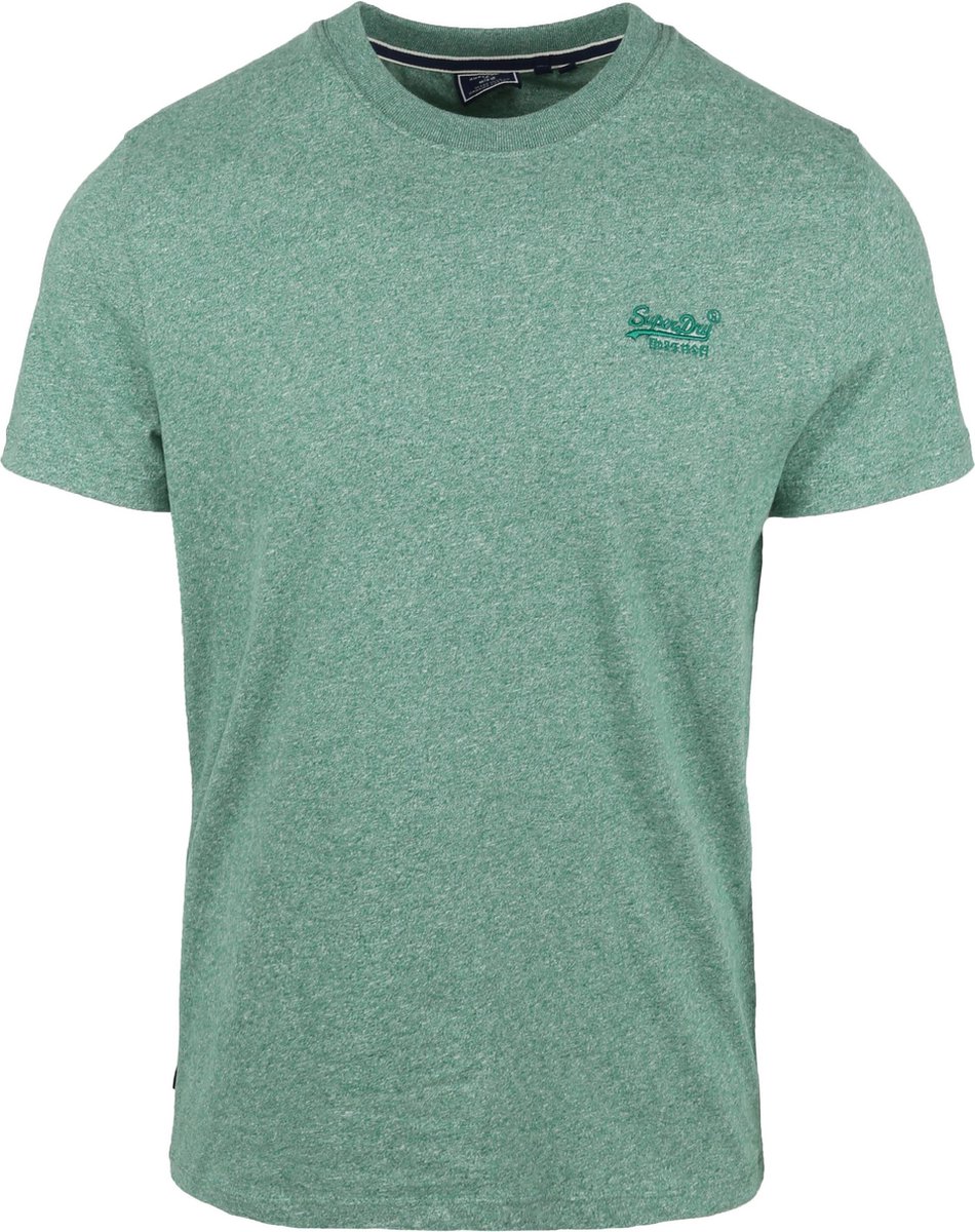 Superdry ESSENTIAL LOGO EMB TEE Heren T-shirt Groen