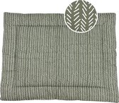 Boxkleed Little Boo ZigZag Olive Green 80x100