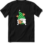 Kerstkabouter Buddy Kerst T-shirt | Groen | Jongens / Meisjes | Grappige Foute kersttrui Shirt Cadeau | Kindershirt | Leuke Elf, Rendier, Kerstboom en Kerstballen Ontwerpen. Maat 1