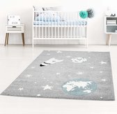 Kindertapijt Koho Astronaut Grijs Vloerkleed - 80x150- Kinderkamer - Babykamer - Baby - Kids - Jongens en Meisjes - Kinderen