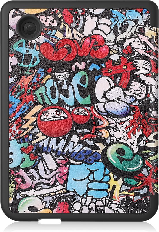 Hoesje Geschikt voor Kobo Clara 2E Hoes Book Case - Hoes Geschikt voor Kobo Clara 2E Hoesje Book Cover - Graffity van Hoesje  — afbeelding 3