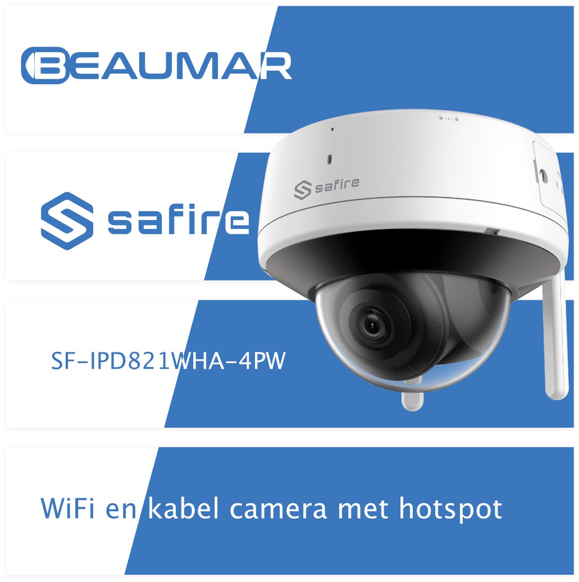 4 megapixel WiFi camera met met Hotspot-verbinding buiten met IR nachtzicht, audio, WDR en microSD - Beveiligingscamera IP camera bewakingscamera camerabewaking veiligheidscamera beveiliging netwerk camera webcam