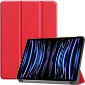 Cazy iPad Pro 2021/2022 Hoes - 11 inch - Perfecte pasvorm - Slaap/Wake functie – Diverse kijkhoeken – Rood