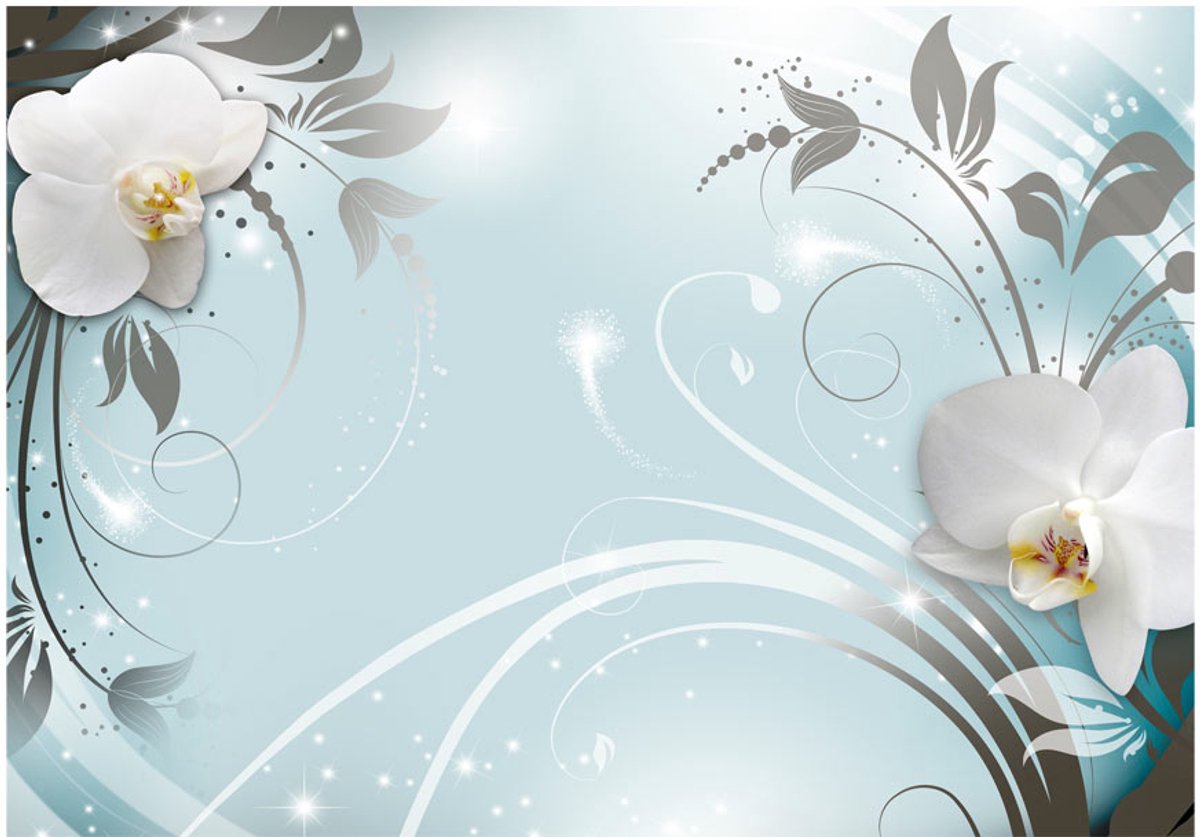 Fotobehangkoning - Behang - Vliesbehang - Fotobehang - Hope - Bloemen Kunst - 400 x 280 cm