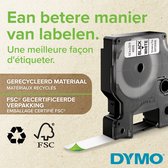 DYMO originele D1 labels | Zwarte Tekst op Wit Label | 24 mm x 7 m | zelfklevende etiketten voor de LabelManager labelprinters | gemaakt in Europa