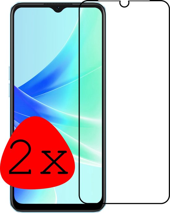 Screenprotector Geschikt voor OPPO A57s Screenprotector Beschermglas Full Cover - Screenprotector Geschikt voor OPPO A57s Screen Protector Full Cover - 2 Stuks