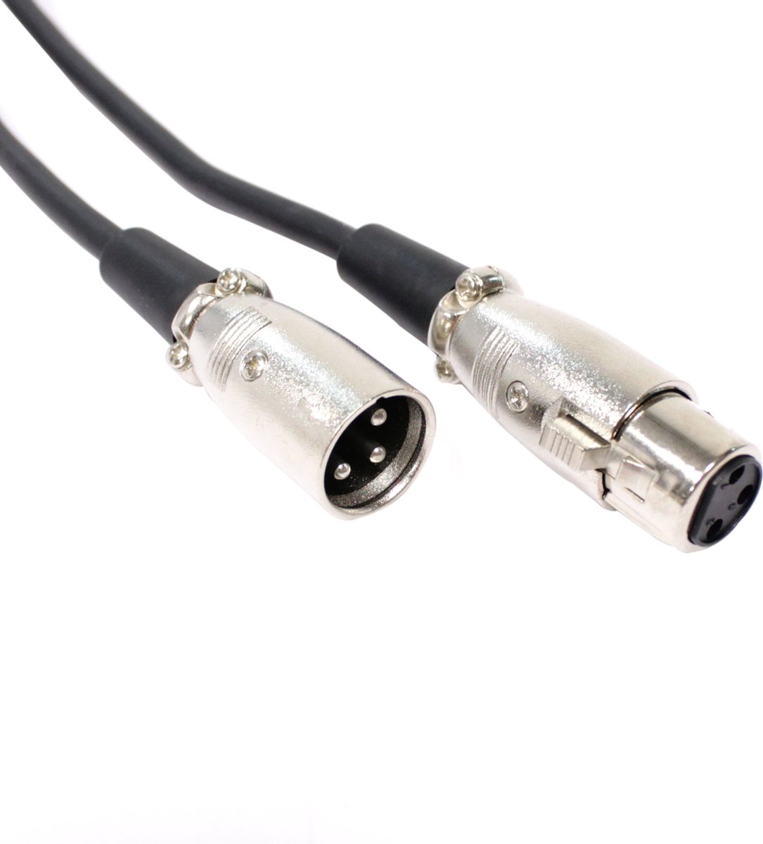 BeMatik - Audiokabel microfoon XLR 3-pins mannelijk naar vrouwelijk 2m