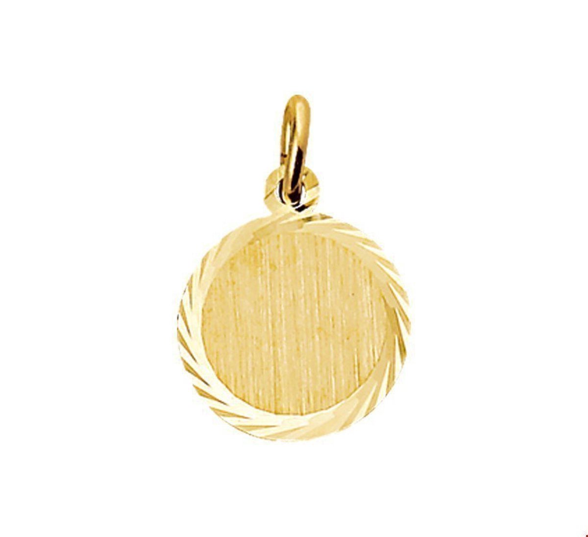 Trendjuwelier huiscollectie 4013224 Gouden graveerplaat rond