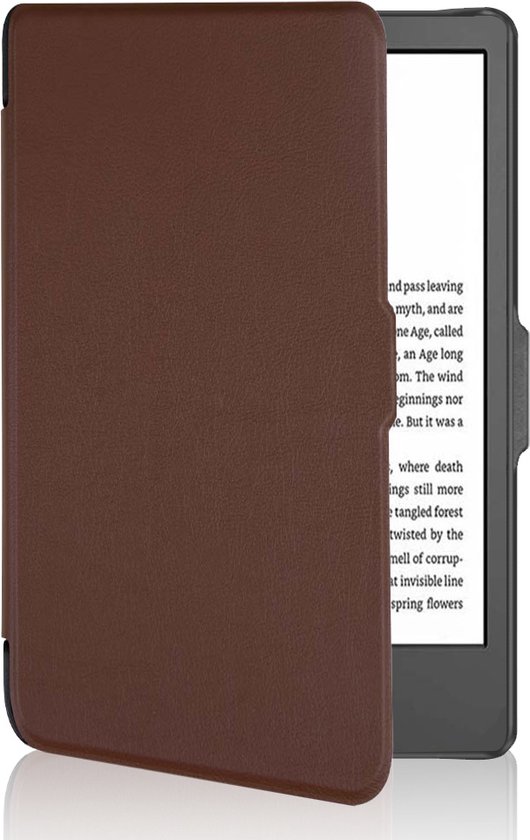 Lunso - Geschikt voor Kobo Clara 2E hoes (6 inch) - sleep cover - Bruin van Lunso — afbeelding 2