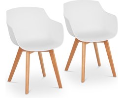 Fromm & Starck - Stoel - set van 2 - tot 150 kg - zitting 41 x 40 cm - wit