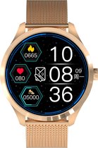 Belesy® Y2 Pro 2022 - Smartwatch Dames - Smartwatch Heren - Android - IOS - Horloge - 1.28 inch - Kleurenscherm - Stappenteller - Bloeddruk - Hartslag - 75+ Wijzerplaten - Sporten - Staal - Goud - Moederdag