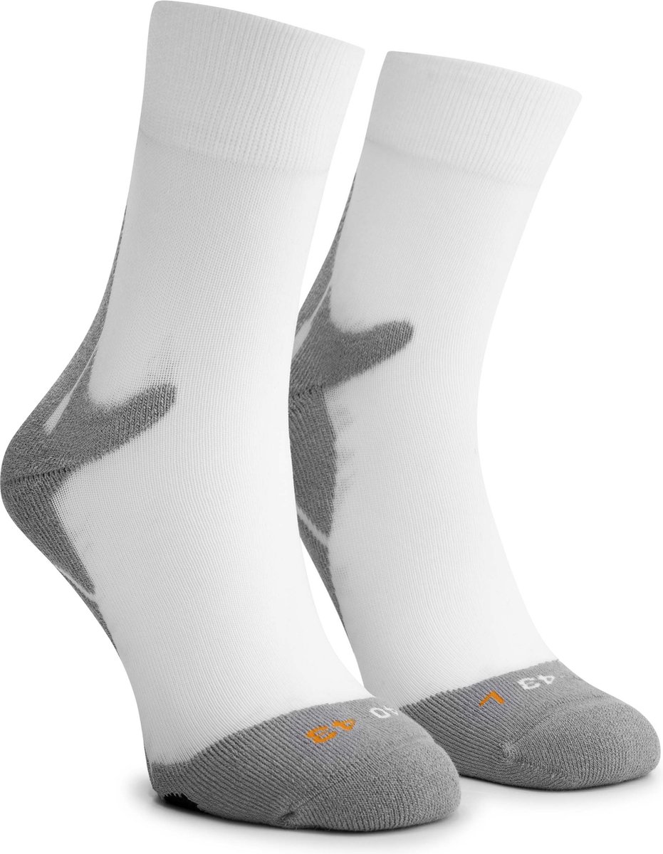 Rogelli RRS-01 Dames en Heren Hardloopsokken - Wit/Grijs