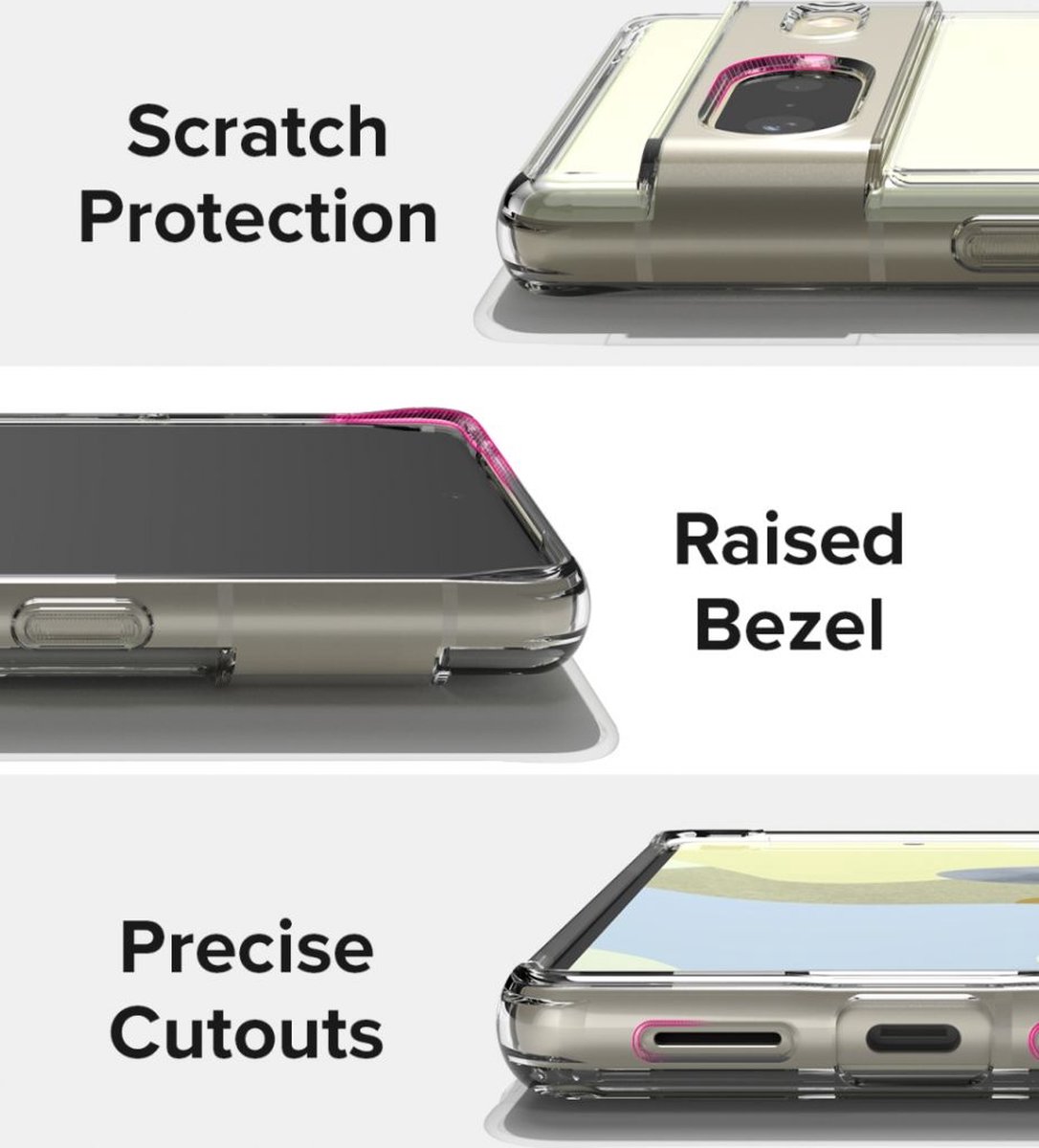 Ringke Fusion Google Pixel 7 Pro Hoesje Back Cover Matte Transparant