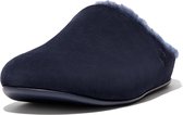 FitFlop Shove Shearling-Lined Suede Slippers Men BLAUW - Maat 44