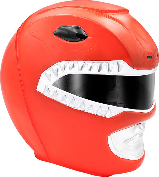 Costume Power Ranger Blu Per Bambino (7-9 Anni) - Tuta Morbida Con Zip, Cintura E Mezza Maschera - Vestito Ufficiale Per Carnevale E Halloween