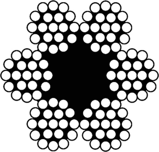 Câble acier 619 6mm 6X19 + Twk Galvanisé 25M