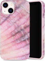 Selencia Aurora Fashion Backcover voor de iPhone 14 - Duurzaam hoesje - 100% gerecycled - Ocean Shell Purple