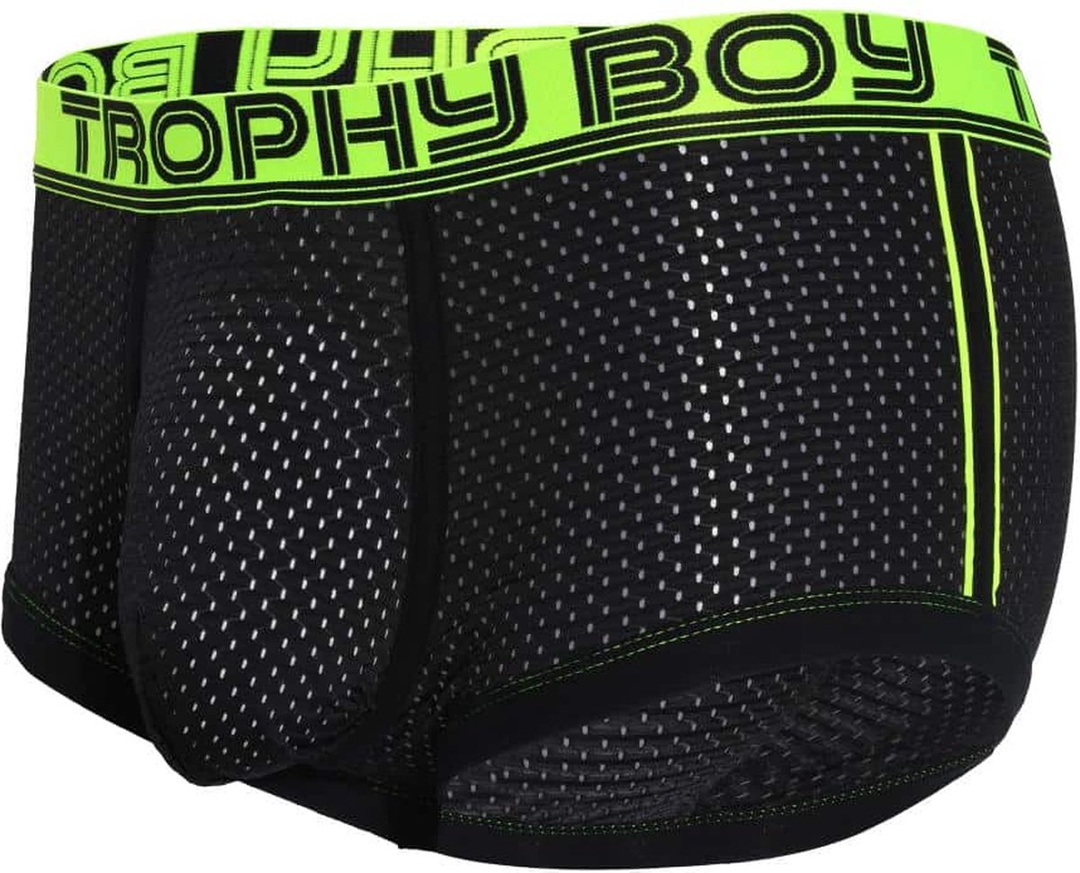 Andrew Christian Trophy Boy Mesh Boxer Zwart - MAAT M - Heren Ondergoed - Boxershort voor Man - Mannen Boxershort