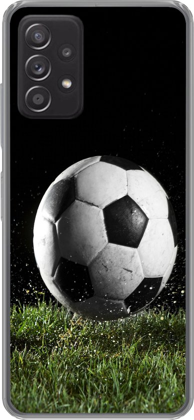 Portier parlement Vlekkeloos Samsung Galaxy A53 5G hoesje - Voetbal in het gras - Siliconen  Telefoonhoesje | bol.com